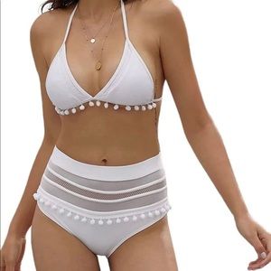 New Womens High Waist Two Pieces Bikini Set